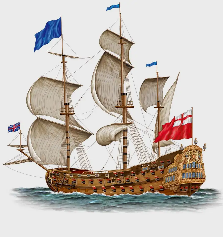 圣安德鲁号（HMS St Andrew），1670年服役，96炮的三甲板一级战舰