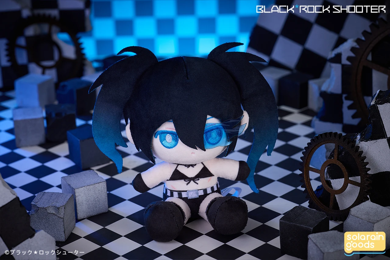 【抽奖】经典IP「BLACK★ROCK SHOOTER」黑岩射手化身Q版PuniPuni坐姿毛绒~