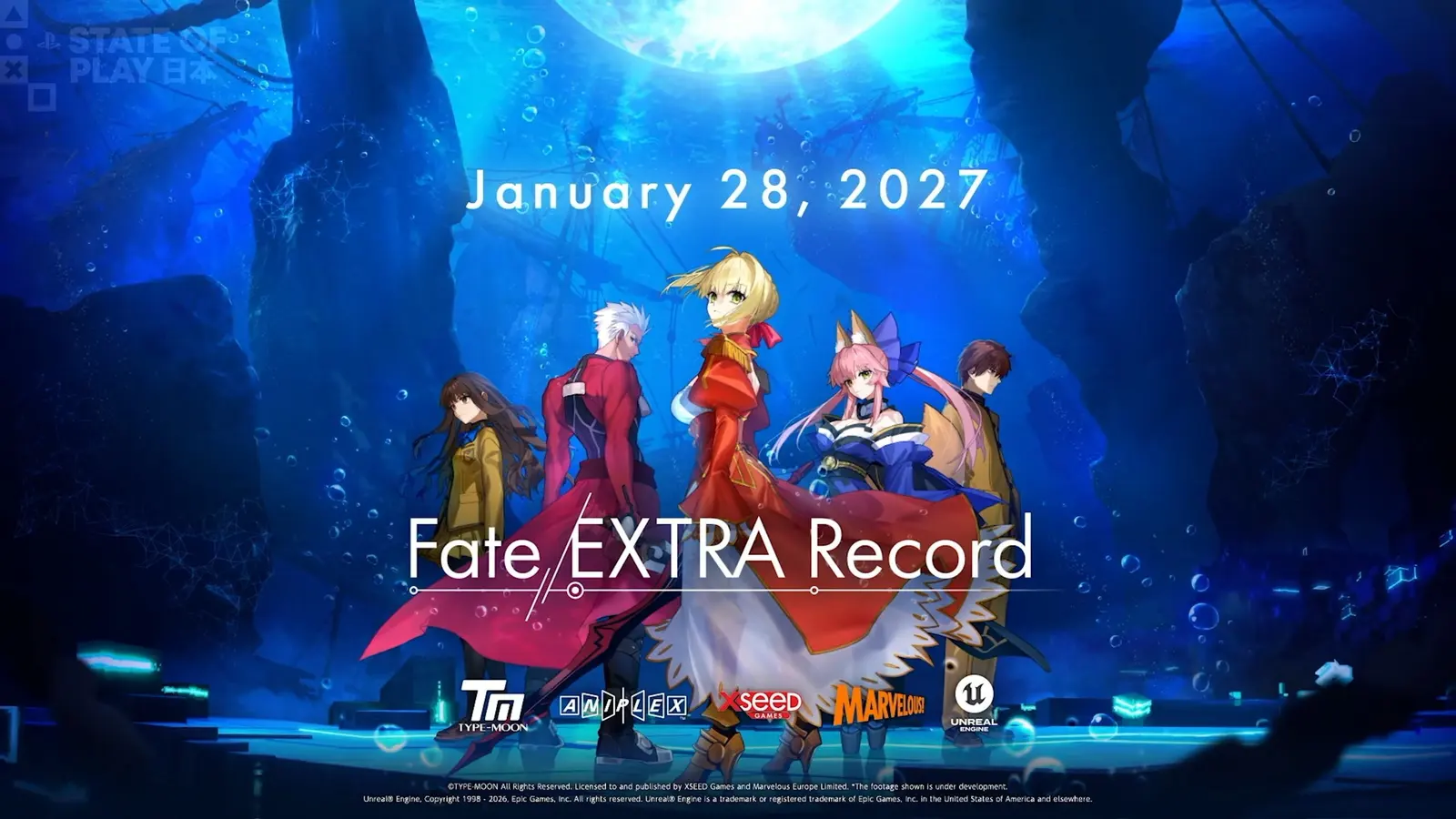 《Fate/EXTRA Record》公布新宣传片，2027年1月28日发售