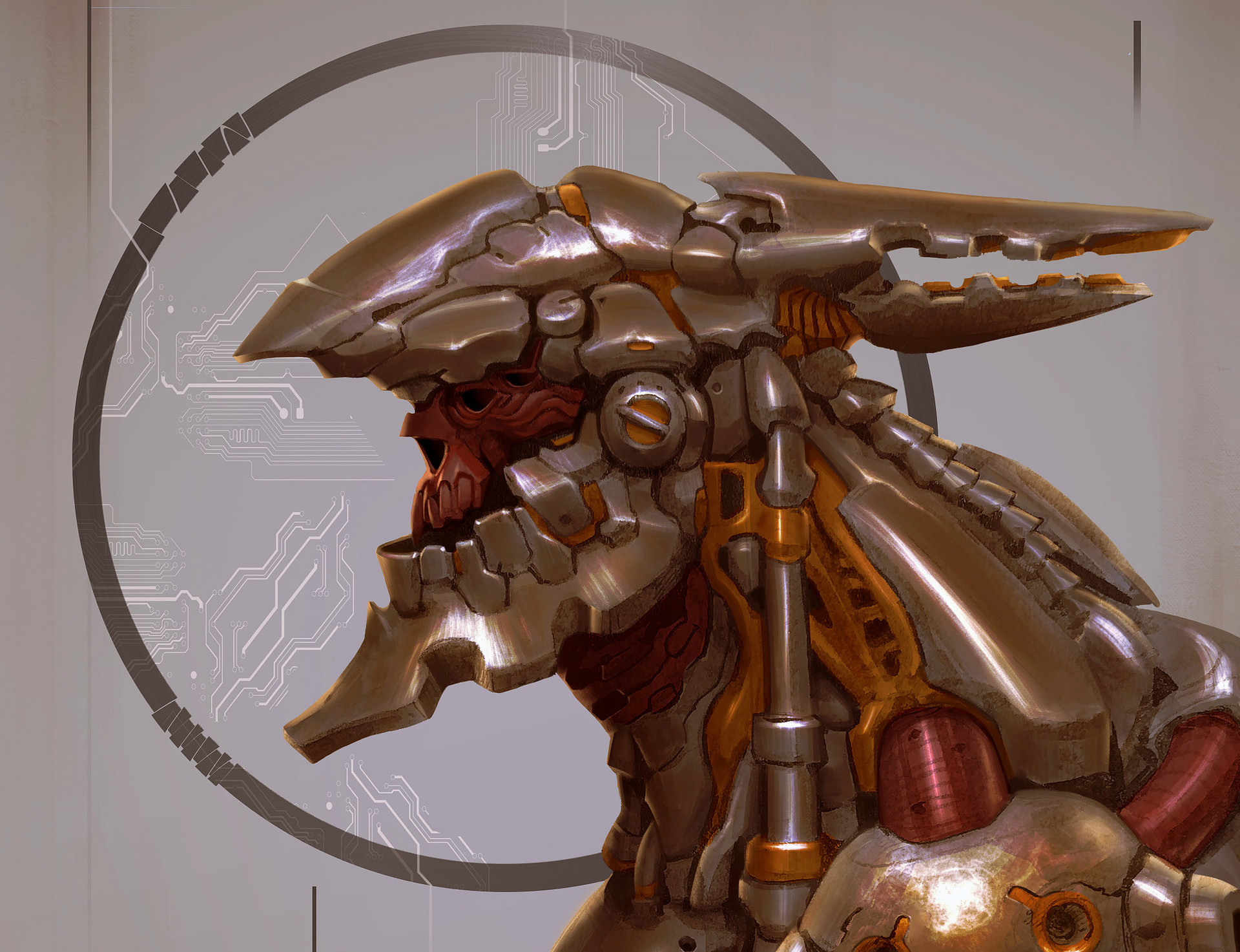 这位艺术家笔下的机械/装甲武士,几乎能涵盖你所有的刻板印象