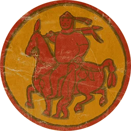 游戏中的阿瓦尔旗帜,这个符号实际上来自1799年发现于今天罗马尼亚境内的一组金器（被称为纳吉森特米克洛斯的宝藏，以出土地的匈牙利语命名）中的一件,被称为"胜利王子"金水壶上的图案。