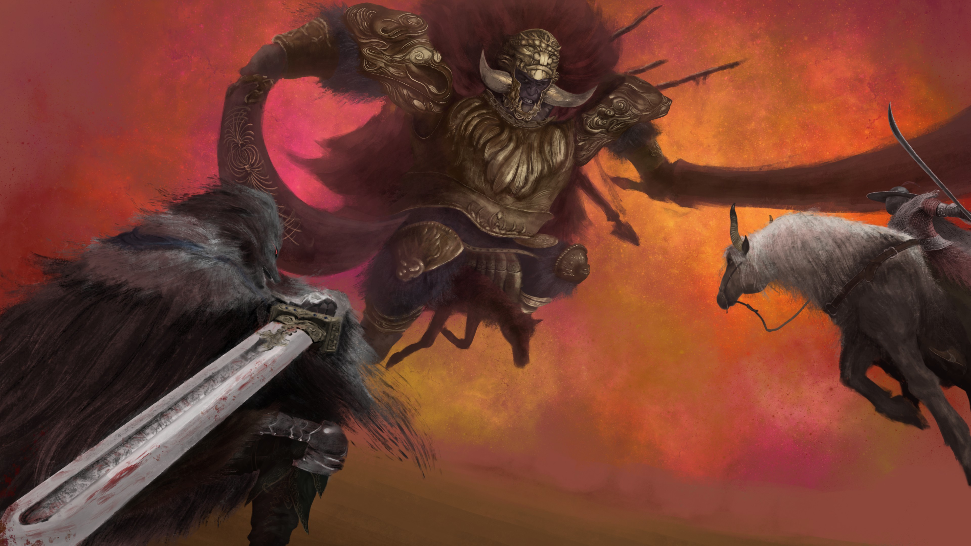 不务正业：一张游戏策划的《艾尔登法环》插画