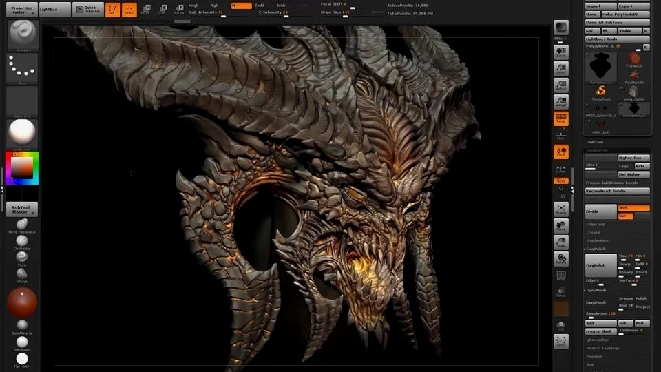 Zbrush 界面