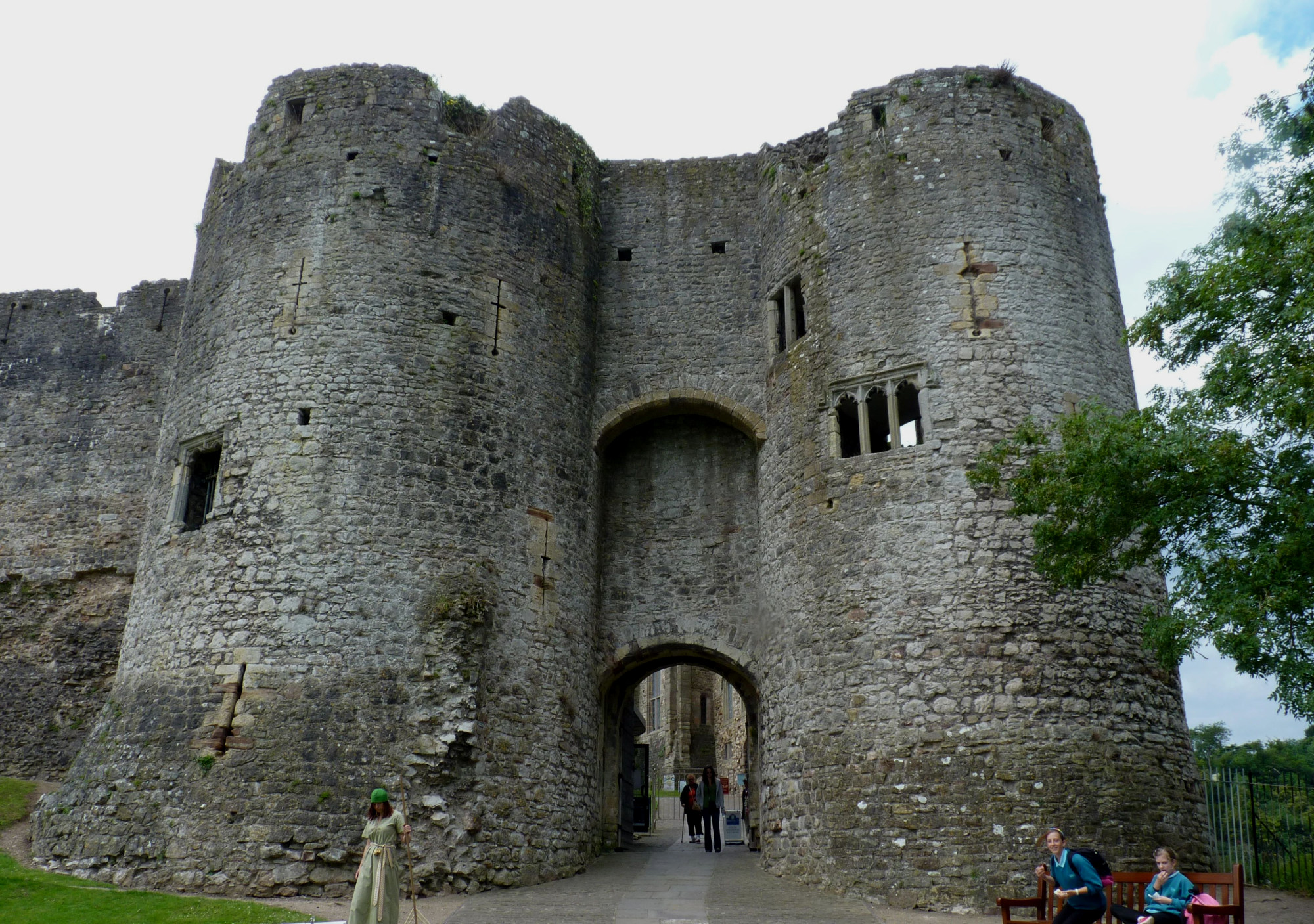 威尔士切普斯托城堡的门楼
