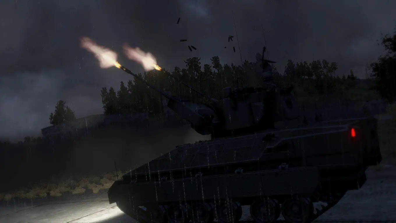 射击中的IFV-6A高射炮