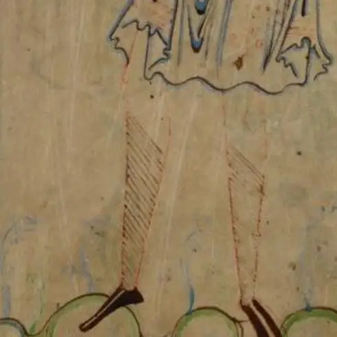 大英图书馆馆藏抄本，MS Cotton Tiberius C VI中的绑腿