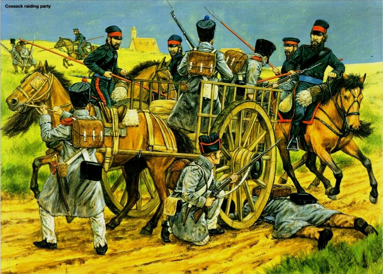 哥萨克骑兵的突击让拿破仑大军团的元气受到了严重损失