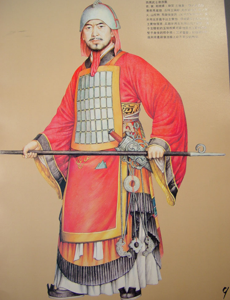 復原的西周武士（圖源：中國古代軍戎服飾）