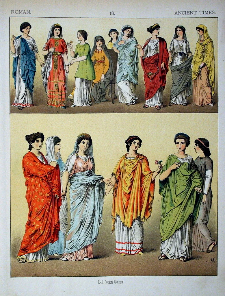 Ancient Roman's costumes, from "The Costumes of All Nations" by Albert Kretschmer & Dr. Carl Rohrbach, 1882