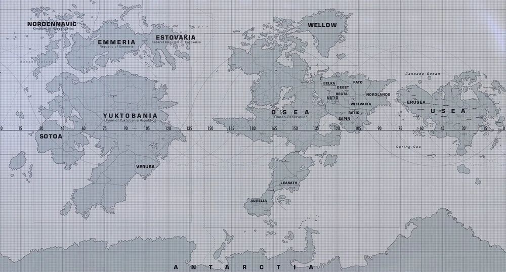 StrangeReal世界地图，Erusea所在的Usea大陆是最小的大陆。因此该国虽然实力较强，但肯定无法和Osea还有Yuktobania这种超级大国相匹敌。