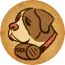 嗜酒猎犬原本的图标，在狗脖子周围的桶上有一个红十字符号，而不是“XXX”符号
（网址：https://pseudoboo.blogspot.com/2016/01/encounter-booze-hound.html）