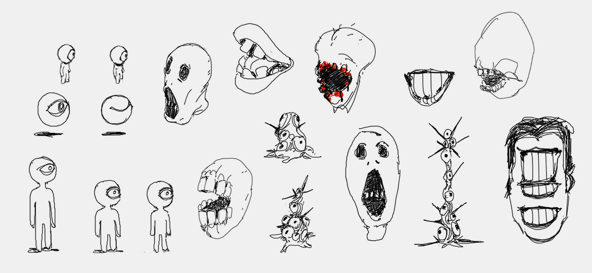 角色和怪物的前期概念設計