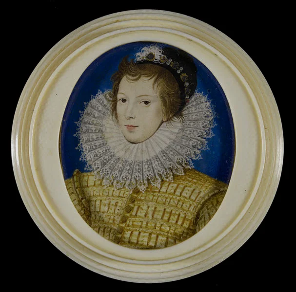 Portrait miniature of an unknown youth in yellow by Nicholas Hilliard, c 1585-1590