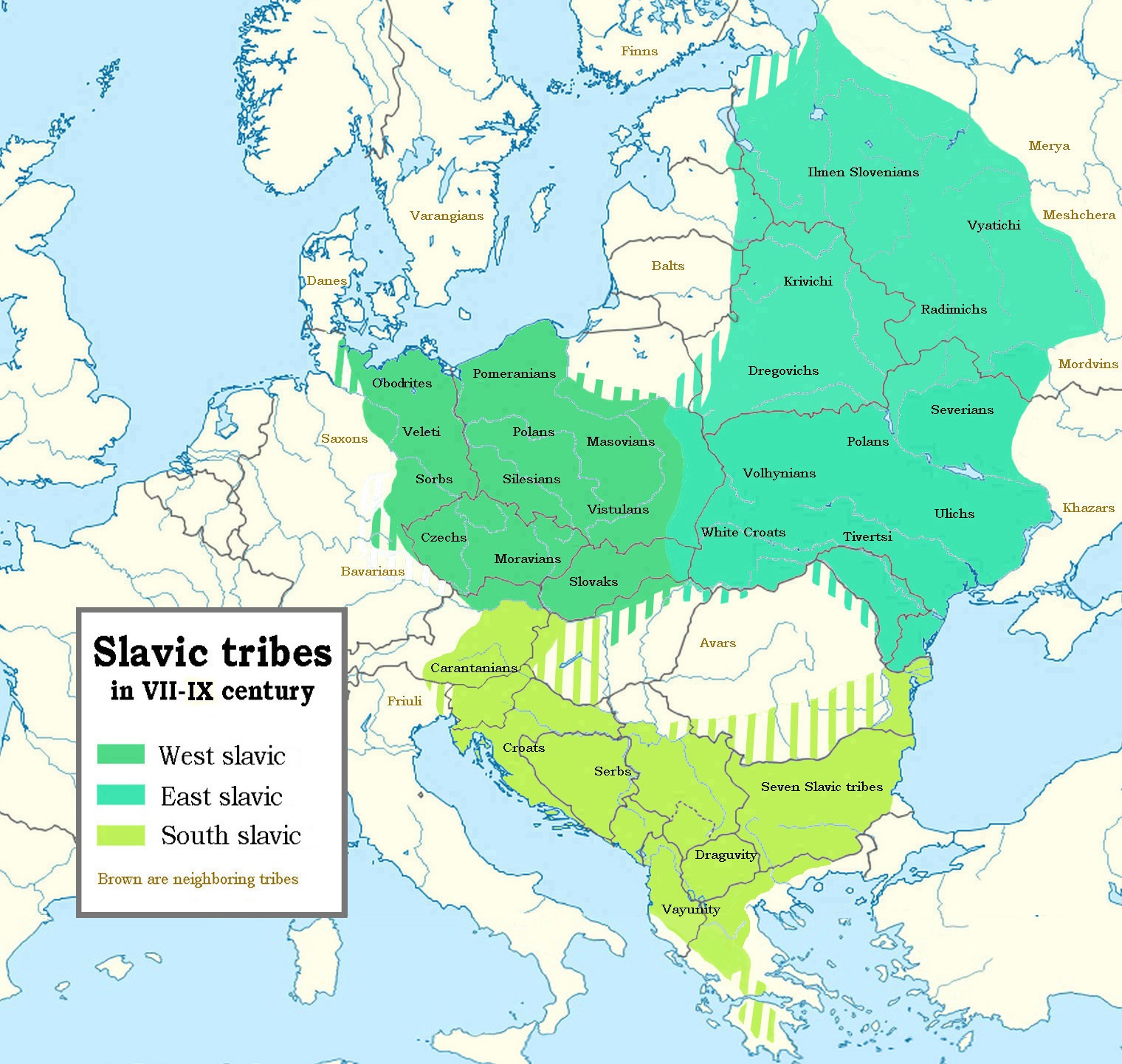 十二到十九世紀斯拉夫人在歐洲的分佈情況