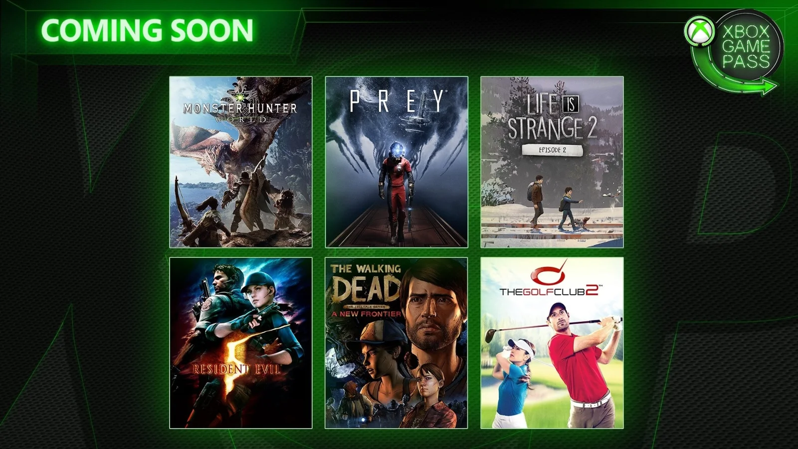《怪物猎人 世界》、《奇异人生2》等6款游戏即将加入 Xbox Game Pass