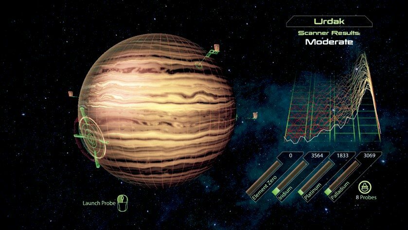 你必须搜寻盟友，科技和资源，但行星探索系统被这个愚蠢的行星扫描小游戏取代了。