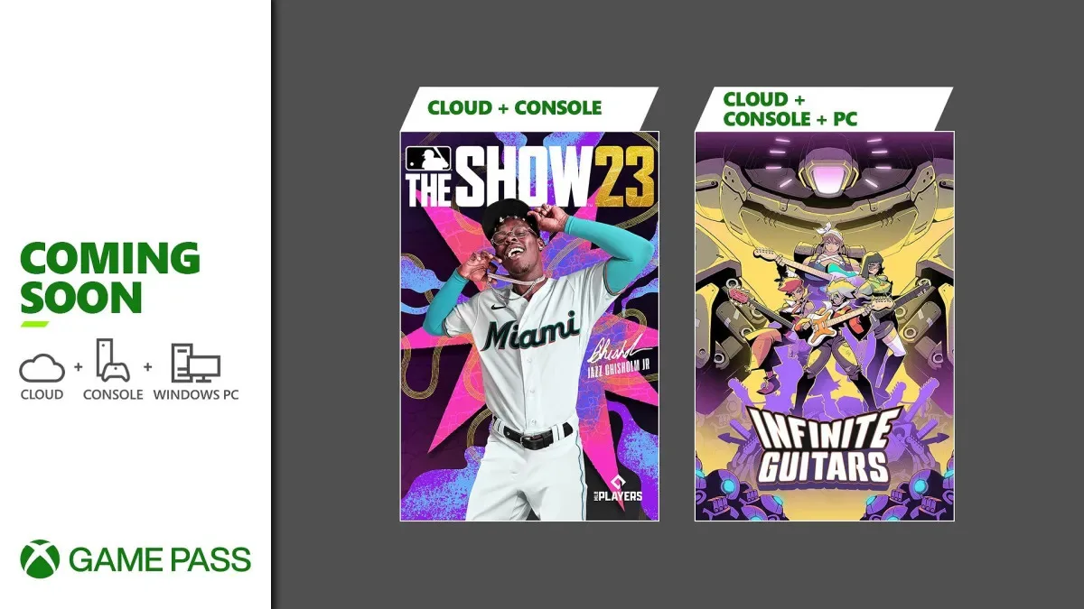 XGP三月下旬的游戏内容更新，包含《MLB The Show 23》、《Infinite Guitars》两款