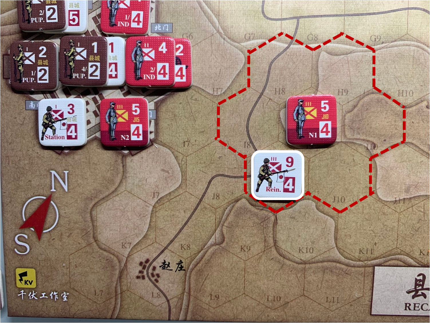 第一回合赵庄方向（L8）日军增援部队对于移动命令3的执行结果