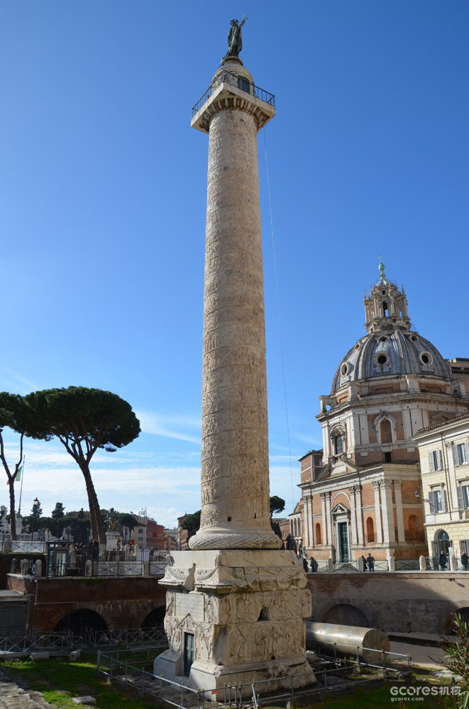 图拉真记功柱（Trajan's Column）。意大利，罗马。建于公元112年。古罗马纪念建筑。图自wikipedia