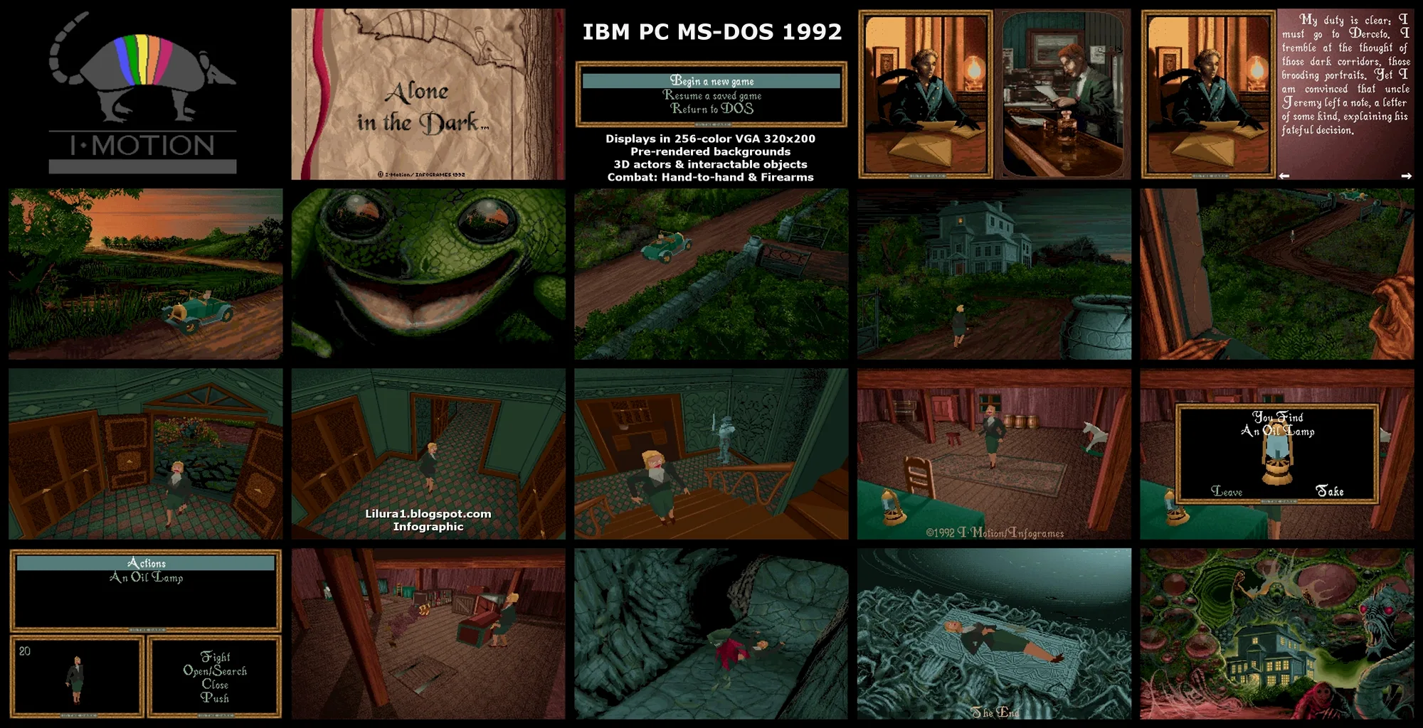 Alone in the Dark PC DOS 1992 | Copyright Lilura