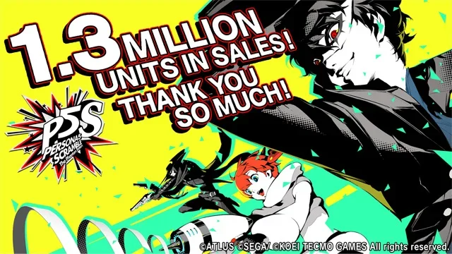 《女神异闻录5 乱战 魅影攻手》销量超130万份，开发者表示感谢