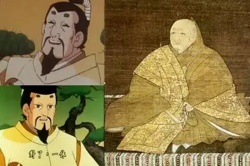 足利义满历史画像和《聪明的一休》中的形象