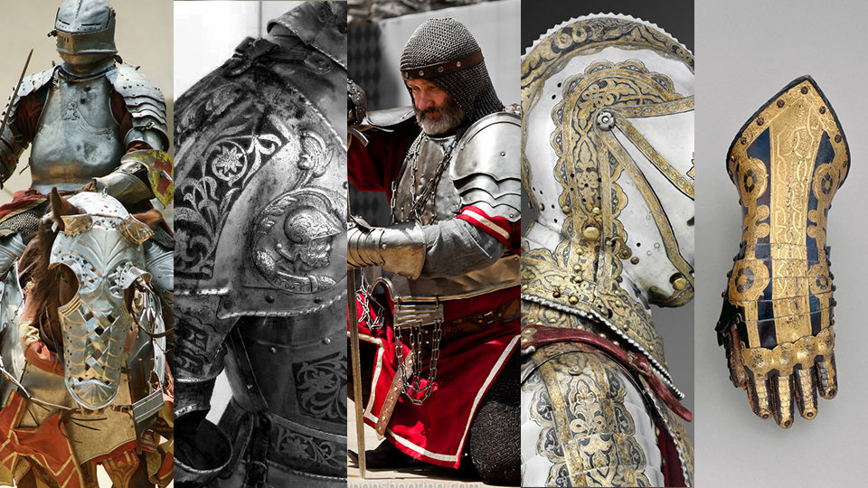 一些贵族骑士盔甲的精美细节