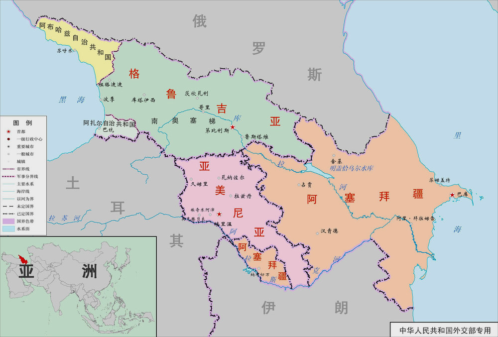 格鲁吉亚的地理位置