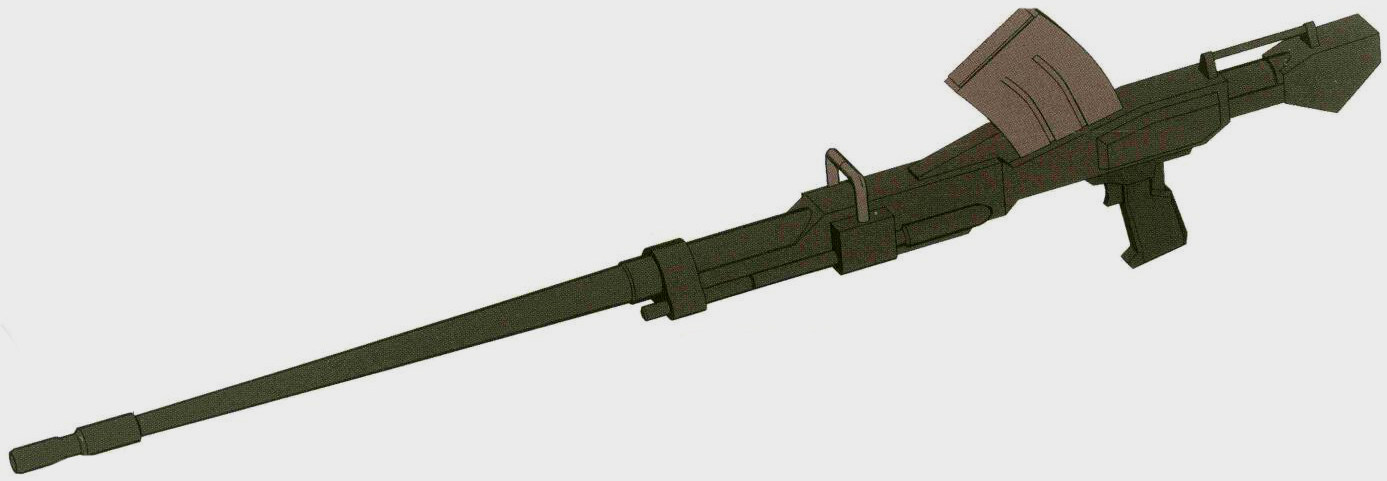 FH-X180 180MM加农炮也是RX-79[G]的主要使用的长距离炮击装备。和无后坐力炮一样可以分解为几个部分塞入货柜中。不过这种长距离的射击武器常见配备于RX-79[G]小队。