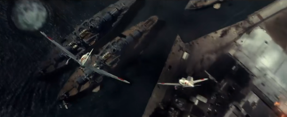 《珍珠港》電影中正在向美軍艦船俯衝投彈的D3A 九九艦爆