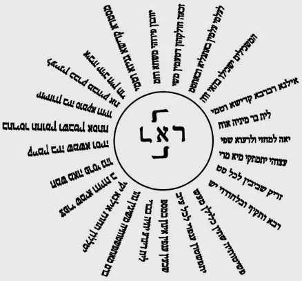 中世纪卡巴拉信徒用希伯来字母“א”和“ך”组成万字符