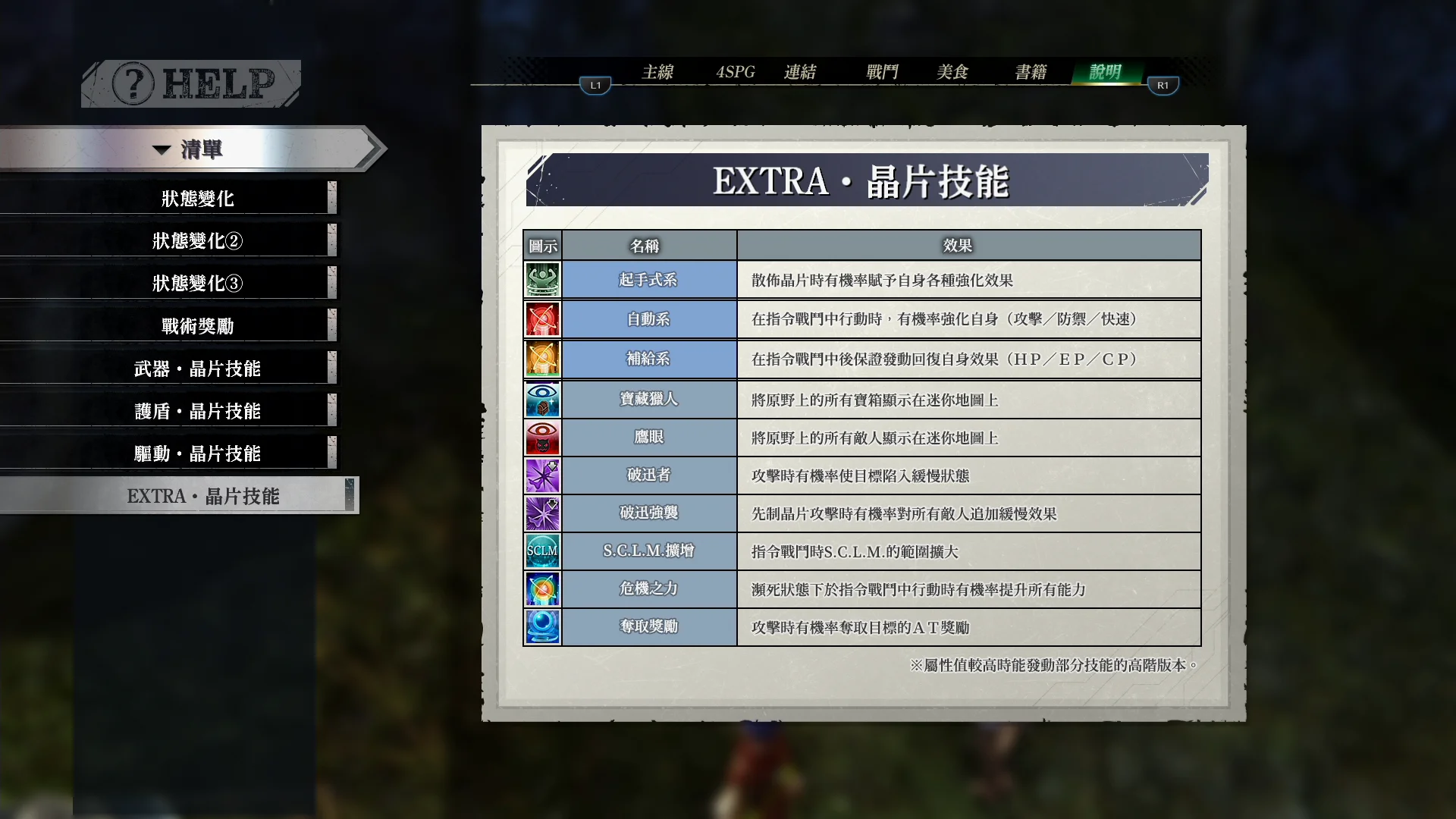 EX链的装片技能效果