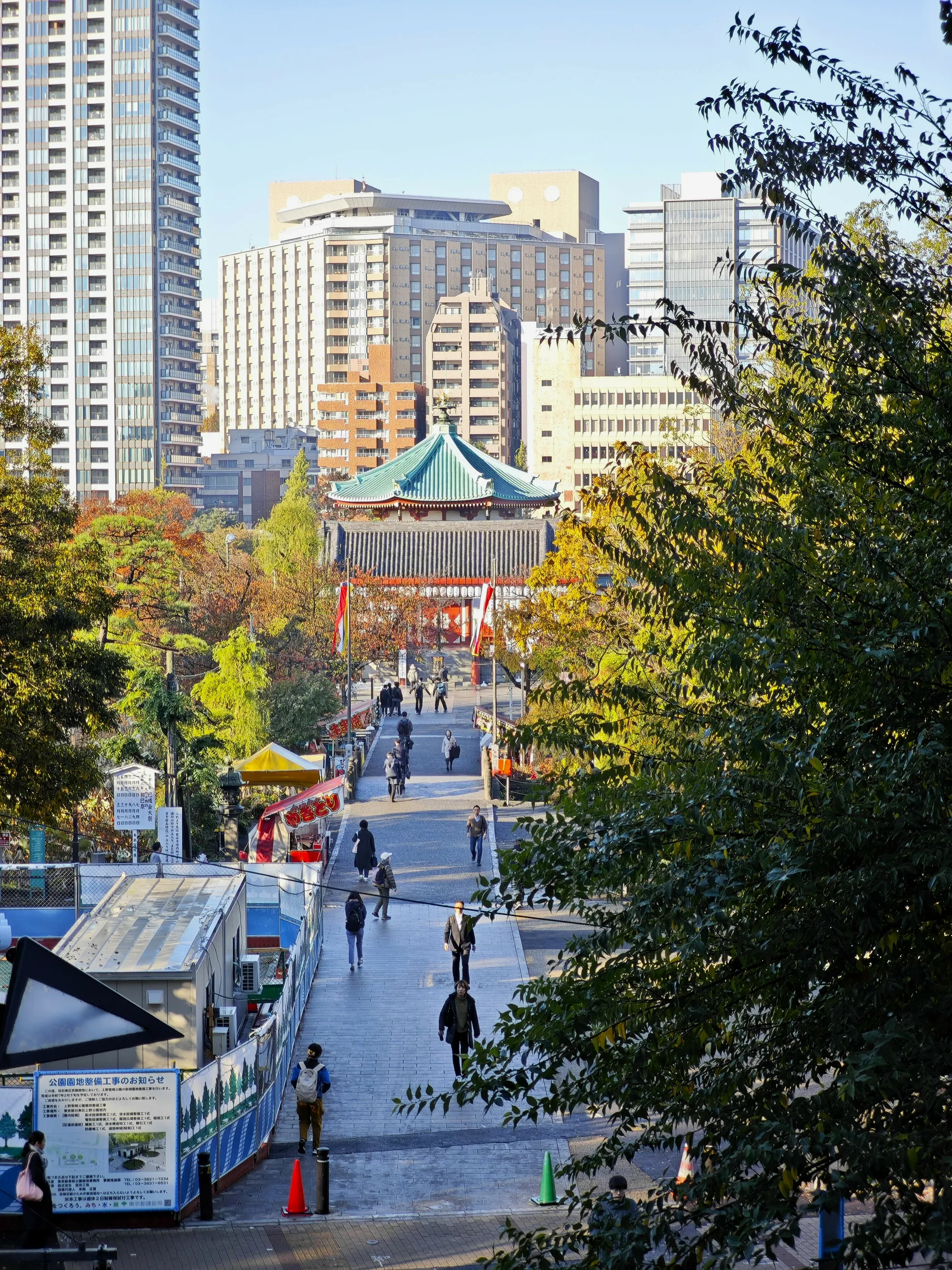 从上野公园俯瞰辩天堂