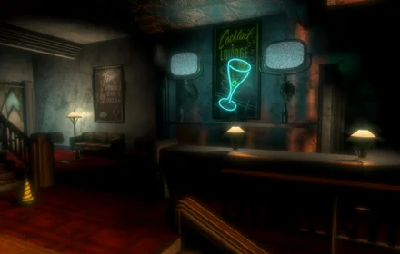 克什米尔餐厅的鸡尾酒吧的早期版本
（原始网址：http://www.bioshockgame.com/site/us/enter.html
现存于：http://www.gamersky.com/handbook/200709/75930.shtml）