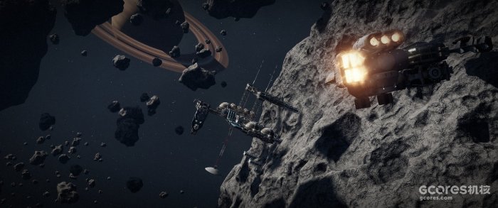 太空中的小行星采矿站