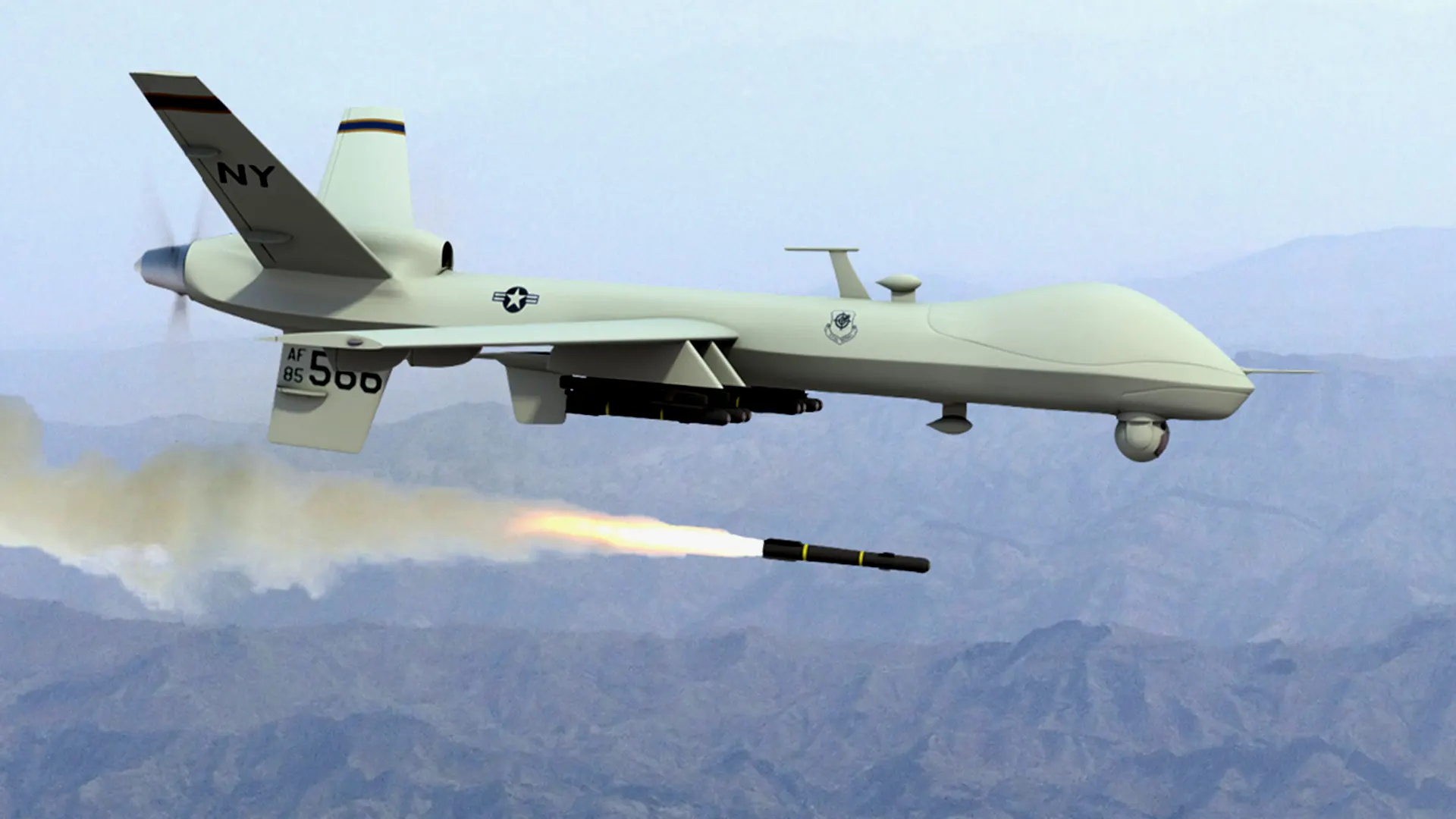 MQ-9，这不是实拍，只是绘画