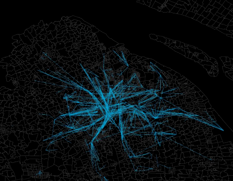 上海基于手机信令的出行轨迹——赛博格的都市分析