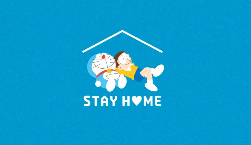 清新又治愈！《哆啦A梦》官方发布“stay home"主题壁纸
