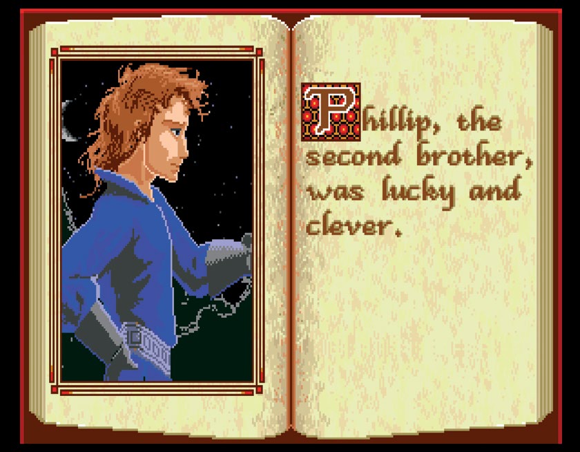 遊戲採用純正的童話式敘事形式，以翻書一樣的方式介紹這三兄弟。