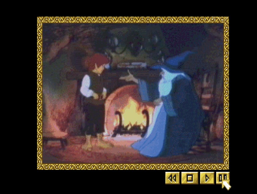 CD-ROM 版本将过场动画替换成了由 Ralph Bakshi 执导的 1978 年的电影《指环王》中的片段。