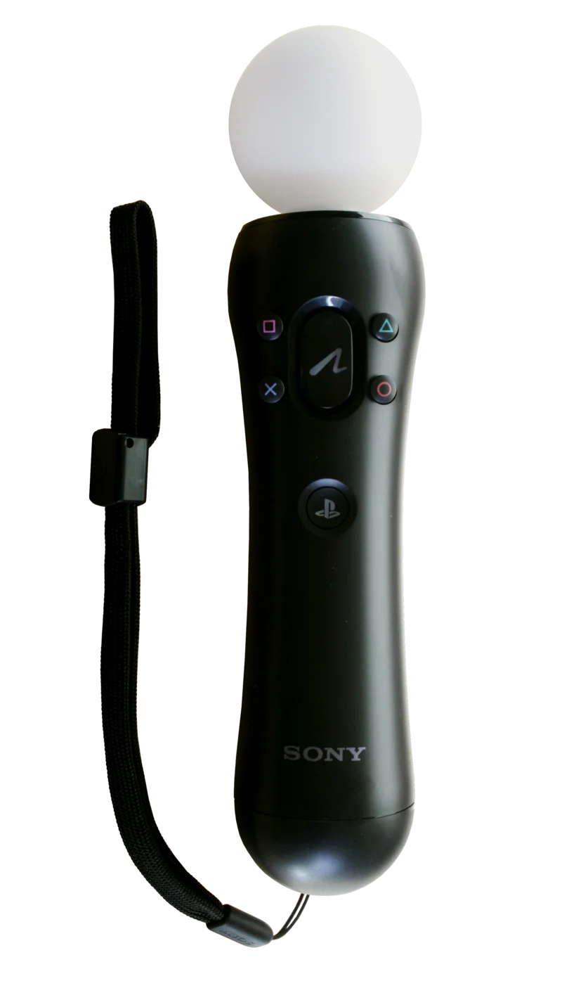 2010年索尼发售的体感控制器PlayStation Move 顶部是运动轨迹感知球