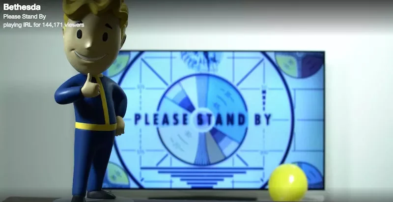有多少人会在Twitch上看一个除了Vault Boy啥都没有的直播间