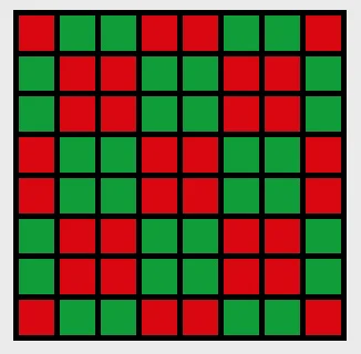 索尼的棋盘格，奇数帧采样渲染红格子，根据算法得到绿格子，偶数帧相反