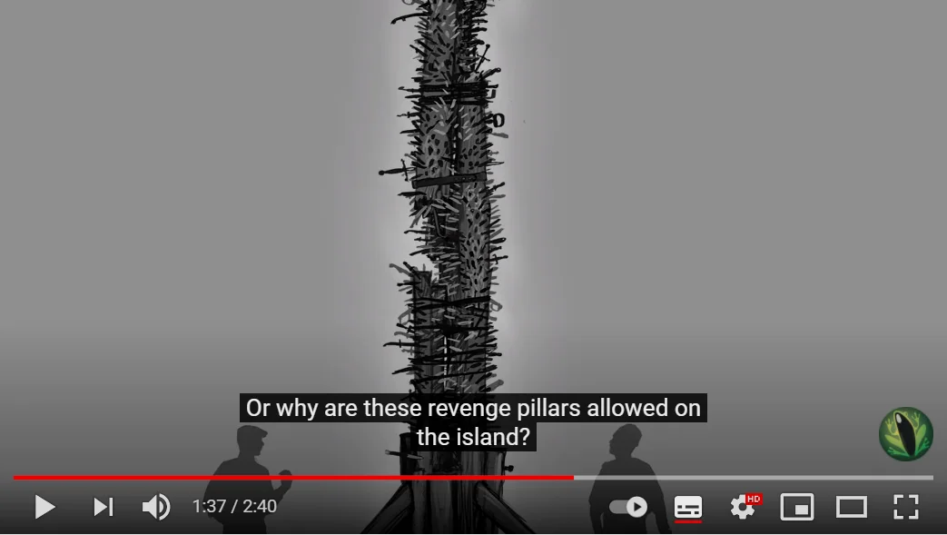 ▲草图中的复仇之柱（revenge pillar）[7]