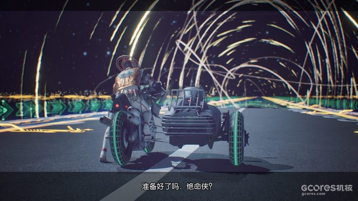 一辆类似于特摄作品中的摩托,虽然有挎斗