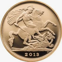 英国发行2013"圣乔治与龙"精制金币