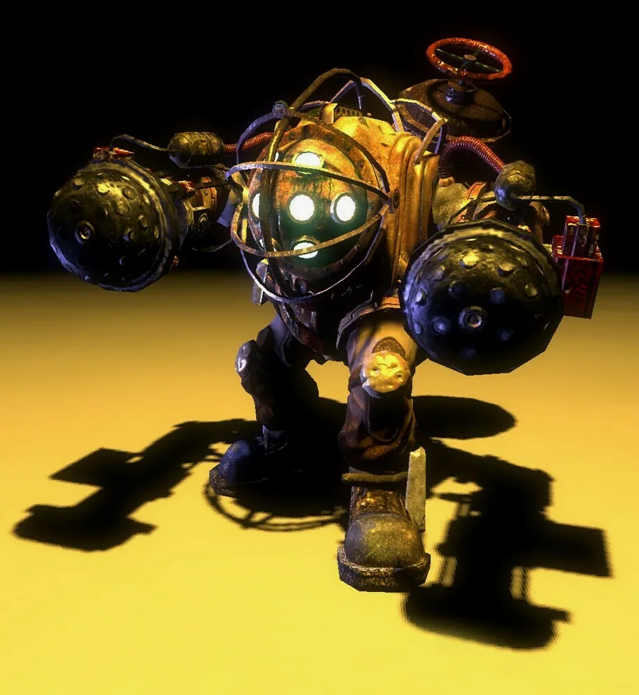 概念室中的早期钢钻
（网址：https://nxe.weebly.com/bioshockwallpapers.html）