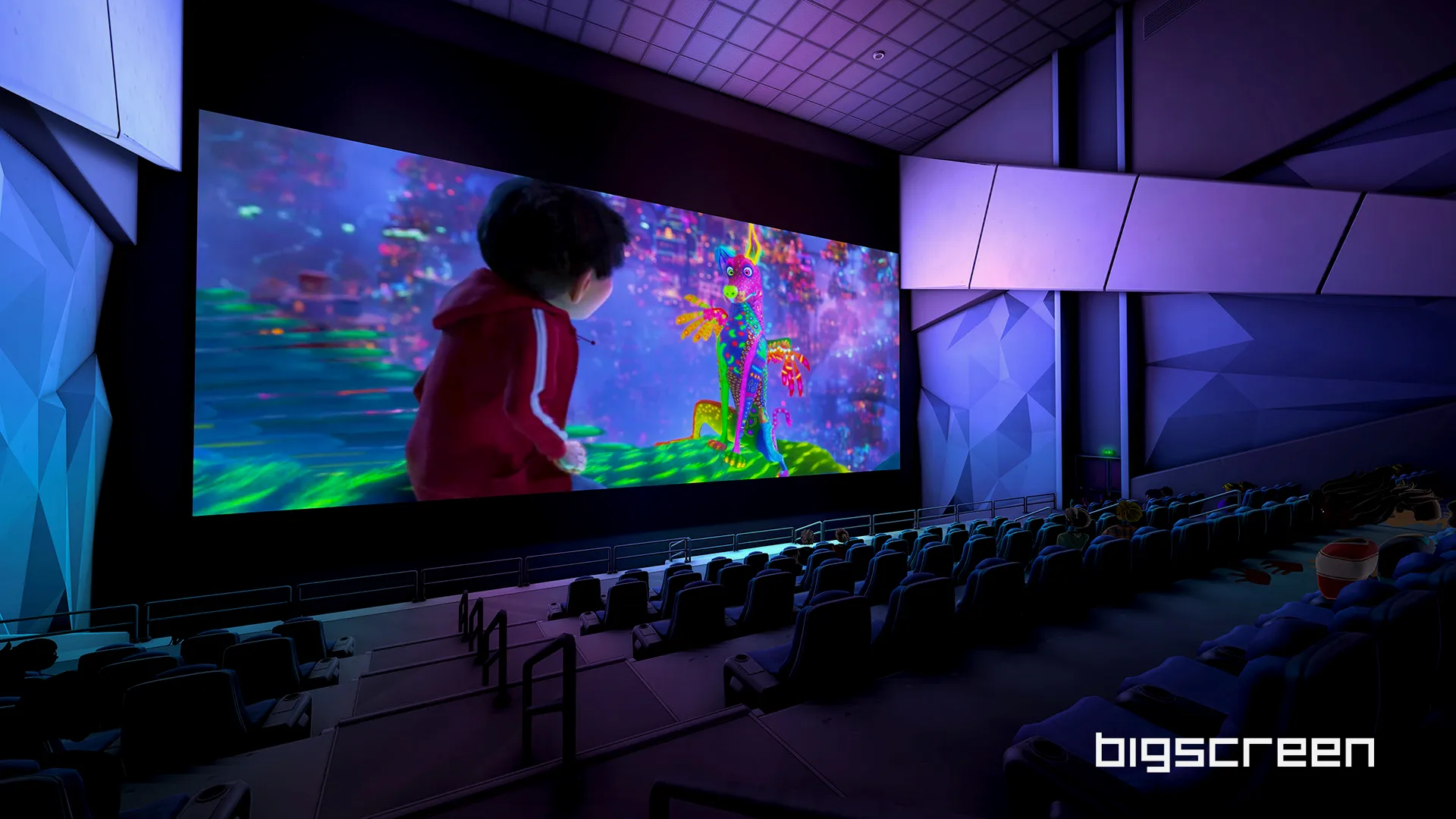 作为一个观影软件，vr中的bigscreen更像是一个影院场景而不是一个功能性的平面软件