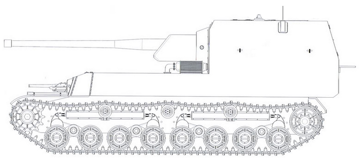 五式试制炮车Ho-Ri 1号方案带有一个37mm副炮
