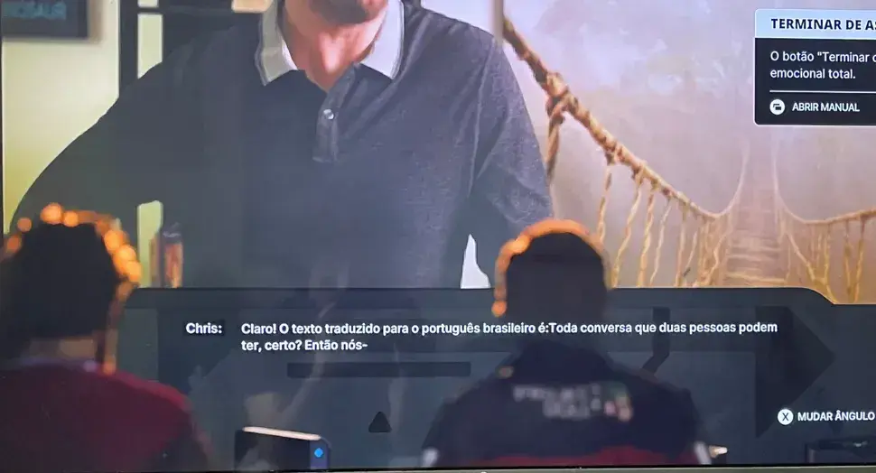 文字内容为：“当然！这是翻译成巴西葡萄牙语的文本。”